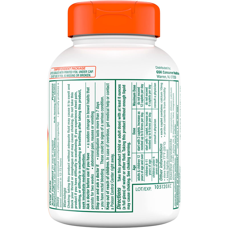 [Australia] - Citrucel Fiber Therapy Caplets for Irregularity, Easy to Swallow Methylcellulose , 180 Count 180 Count (Pack of 1) 