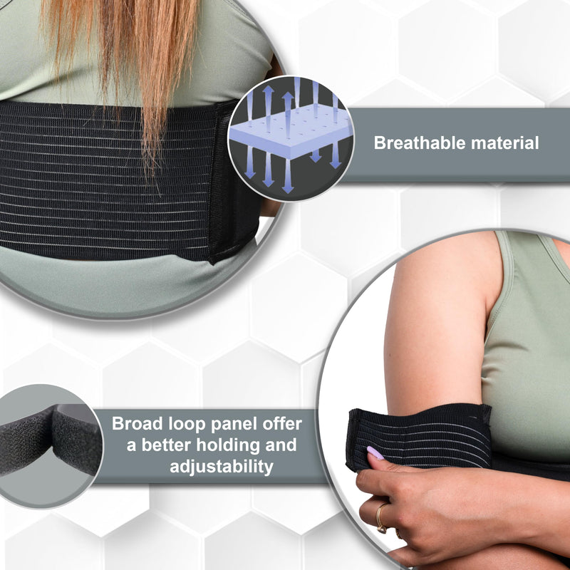 [Australia] - Wonder Care-Left Right Shoulder Immobilizer Arm Sling Elastic Brace for Clavicle Collar Bone Dislocation Subluxation Shoulder stabilizer Compression Brace After Rotator Cuff Surgery - Black-Size 4 Size-4(41"-45") 