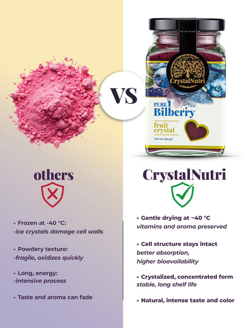 Pure Bilberry 90g – Better Then Freeze Dried Fruit - Concentrated Powder - Low Temperature Drying – Preserving Natural enzymes, Rich in antioxidants and Vitamins