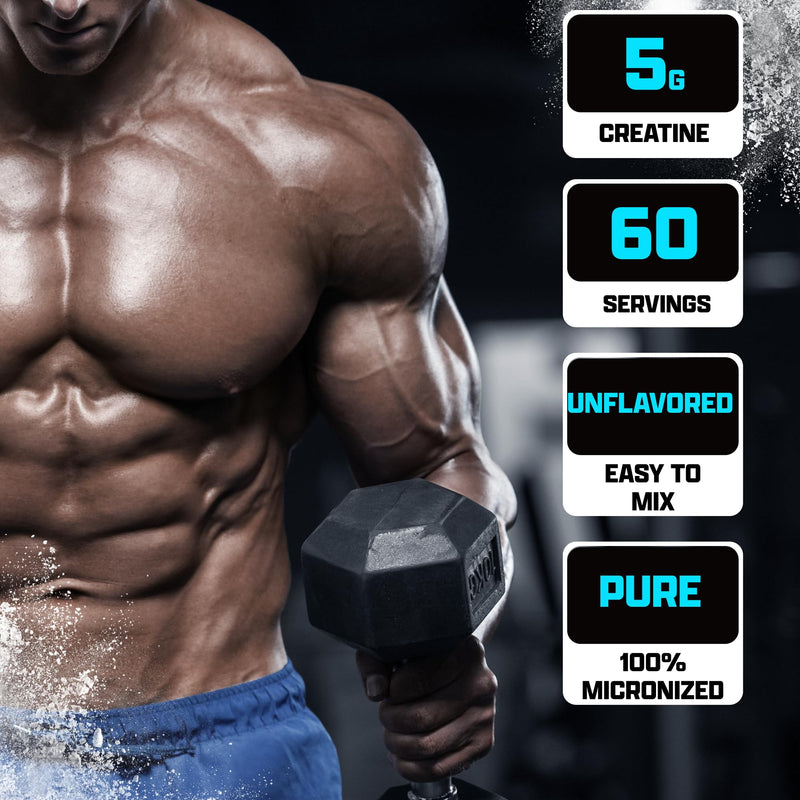 [Australia] - Nutrex Research Creatine Monohydrate Powder Unflavored | 5G Micronized Creatine Powder Per Serving | 60 Servings 60 Servings (Pack of 1) 