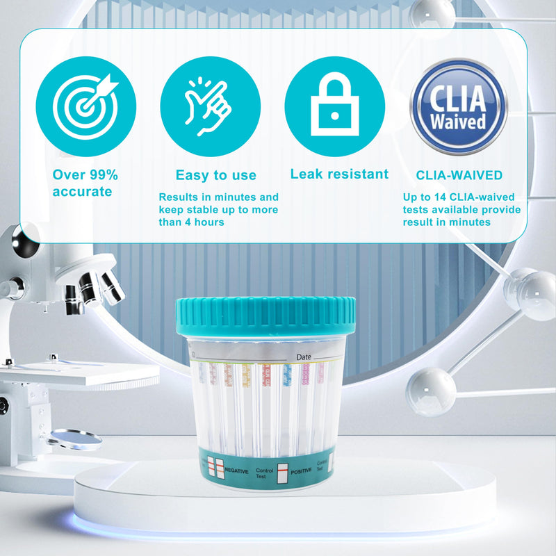 [Australia] - 12 Panel Multi-Drug Urine Test, Compact Cup for Home Rapid Test (MTD, OXY, MDMA, THC, BUP, BAR, MTD, AMP, BZO, MOR, COC, MET), 99% Accurate Results in 5 Minutes, 6 PACK 