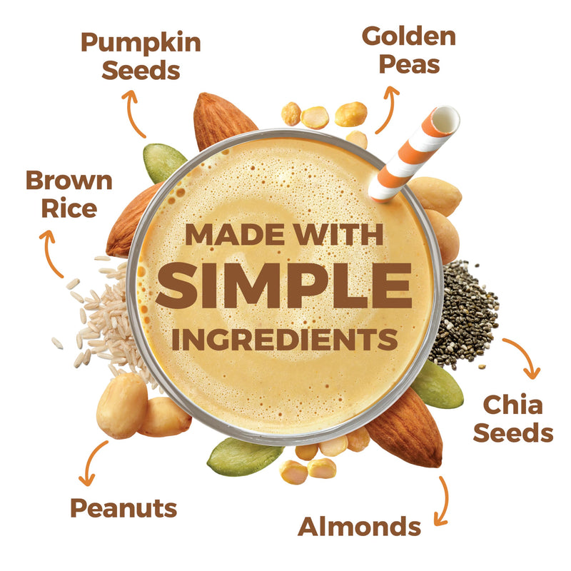 [Australia] - Orgain Organic Simple Vegan Protein Powder, Peanut Butter - 20g Plant Based Protein, Made with less Ingredients, No Artificial Sweeteners, Gluten-Free, Non-GMO, No Dairy or Lactose Ingredients, 1.25lb 15 Servings (Pack of 1) 