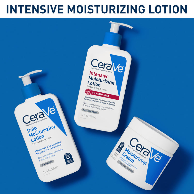 CeraVe Intensive Moisturizing Lotion, Shea Butter Body Lotion, 16oz | Skin Care, Relieves Signs Of Dry Skin with Hydro-Urea & Shea Butter In A Non-Greasy Formula For Rough, Tight and Itchy Skin 16 Fl Oz (Pack of 1)