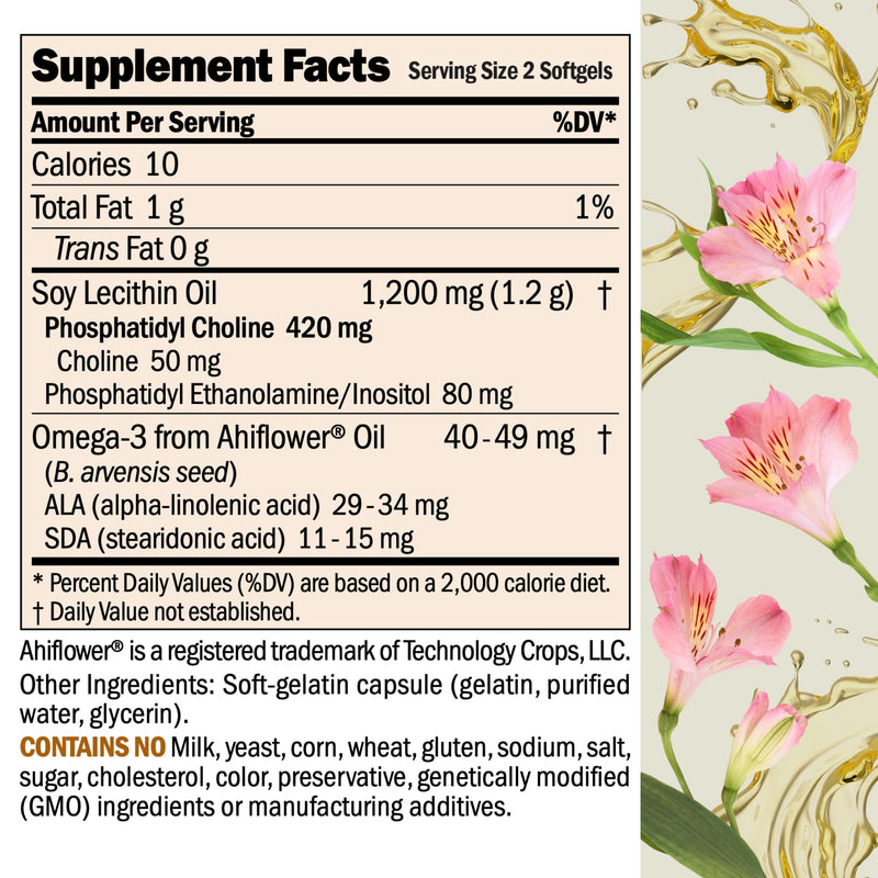 [Australia] - ANDREW LESSMAN PC Liver and Brain Benefits 360 Softgels - Phosphatidyl Choline, Most Important Building Block for Healthy Liver and Brain Structure, Function. No Additives. Easy to Swallow Softgels 360 Count (Pack of 1) 
