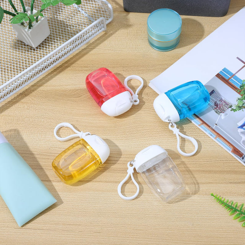 BESPORTBLE 36 Pcs 30ml Travel Bottles with Keychain Leakproof Refillable Empty Squeeze Bottle Containers for Liquid Soap Lotion Shampoo Toiletry TSA Approved 1oz Backpack Clips