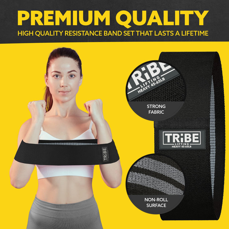 [Australia] - Fabric Resistance Bands for Legs - Workout Bands Resistance Bands for Men and Women - Booty Bands for Working Out - Exercise Bands Resistance Bands Set - Elastic Bands for Exercise Grey 