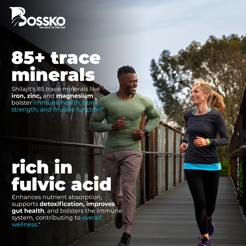 [Australia] - 1400 mg Shilajit Gummies Organic with Magnesium Glycinate L-Threonate B12,with Lab Test | 85+ Trace Minerals Fulvic Acid,45 serving Pure Himalayan Shilajit for Men & Women | Sugar-Free, 90 count 