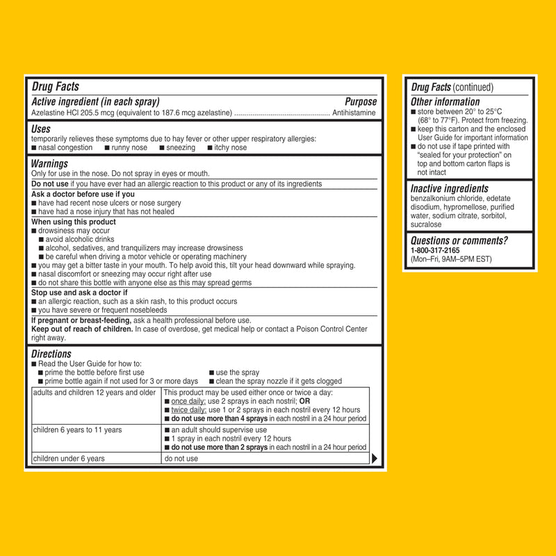 [Australia] - Astepro Nasal Spray and Tissue Bundle, 24-Hour Allergy Relief, Steroid-Free Azelastine HCI, Nasal Congestion, Runny & Itchy Nose, 200 Metered Sprays (Packaging May Vary) 200 Count Bundle 