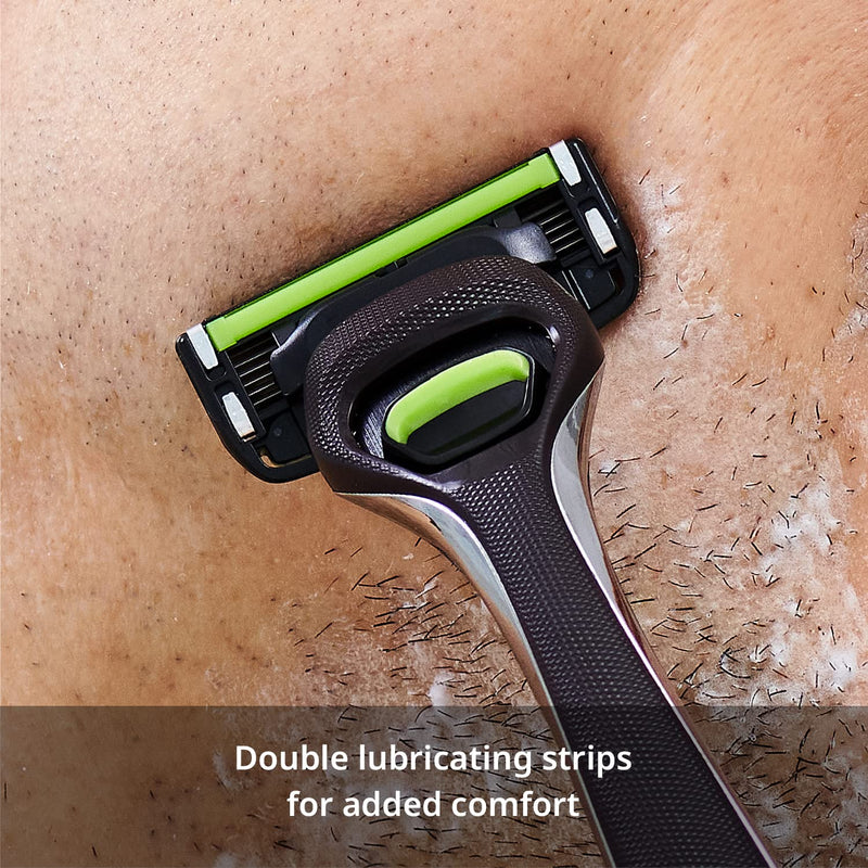 [Australia] - Dorco Pace 6 Pro - Six Blade Razor System with Trimmer - 2 Replacement Handles (Handles Only) 