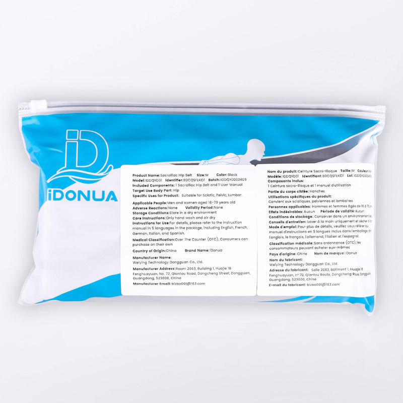 Sacroiliac Hip Belt, Si Joint Belt Support for Women Men, Alleviates Sciatic, Pelvic, Lumbar, Leg and Sacral Nerve Pain, Adjustable Diamond Compression Trochanter Belt Brace-M M