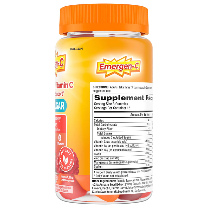[Australia] - Emergen-C Zero Sugar Immune Support Adult Gummies 36 Count 