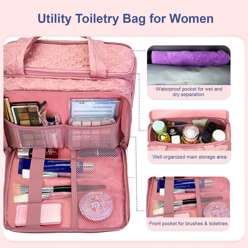 SMONT Toiletry Bag and Tote Bag for Women Travel