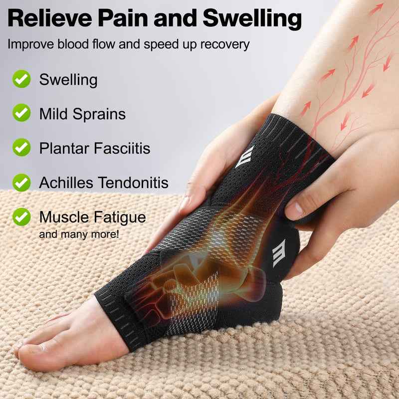 [Australia] - NEENCA Ankle Brace for Women & Men, Ankle Support with Compression Wrap, Compression Sleeve for Sprained Ankle, Swelling & Heel Spur Pain, Achilles Tendonitis Pain Relief, Right, Large 