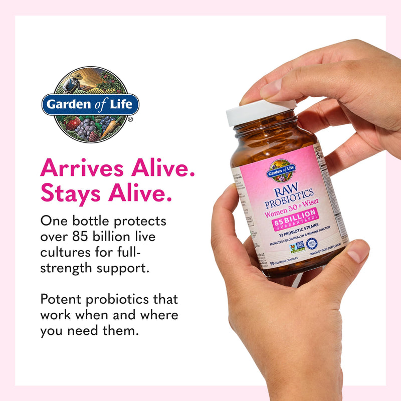 Garden of Life Raw Probiotics Women 50+, 85 Billion CFU, 1 Month Supply