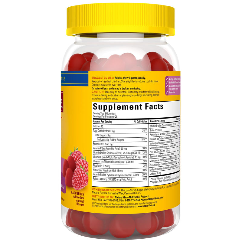 Nature Made Advanced Multivitamin Gummies 50 + for Her, Womens Multivitamins Gummies with Magnesium Citrate, Vitamin D3, Zinc, Calcium and All 8 B Vitamins, 28 Day Supply, 84 Count (Pack of 2) 84 Count (Pack of 2)