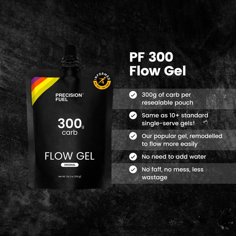 Precision Fuel PF300 Flow Energy Gels - Mild Flavour Running Gels for Endurance Athletes, 300g Carbohydrate, Easy-to-Digest, Perfect for Running & Long-Duration Sports (Pack of 1) 510 g (Pack of 1)