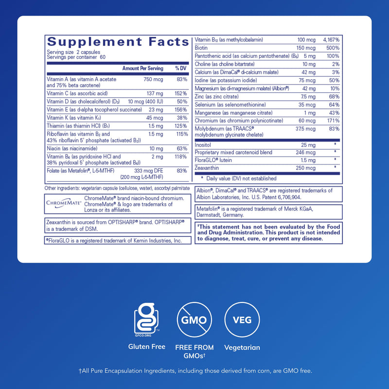 Pure Encapsulations Junior Nutrients, 120 Capsules | Kids and Teens Multivitamin, Without Iron, with Calcium, Vitamin D3 and Vitamin C, Non-GMO and Vegetarian
