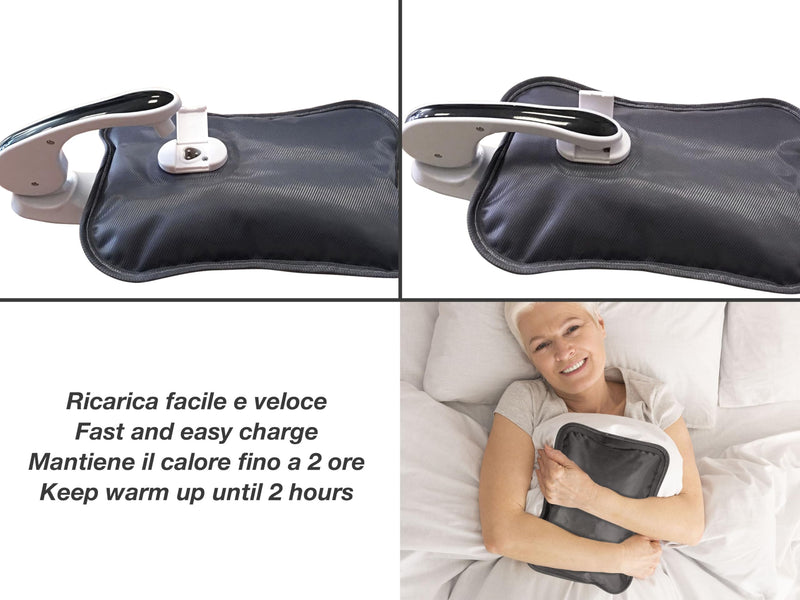 [Australia] - BEPER P203TFO001 Electric Hot Water Bottle, Temperature Max. 58 Degree C, No Filling with Water, with Protection System Black 1 Piece (Pack of 1) 