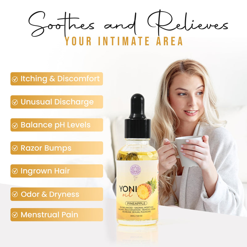[Australia] - Magic V Yoni Oil for Women ‚Äì Organic Feminine Care Vaginal Moisturizer, pH Balance & Odor Control, Soothes Ingrown Hair & Razor Bumps ‚Äì Pineapple Scent 