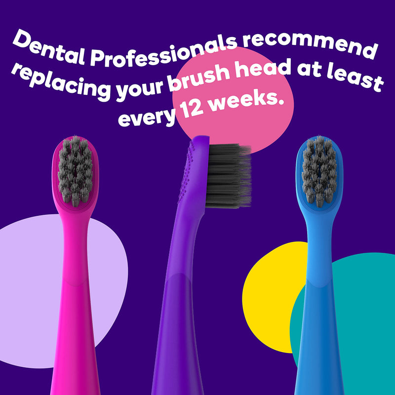 [Australia] - BURSTkids Toothbrush Heads 3-Pack - Genuine BURST Kids Electric Toothbrush Replacement Heads for a Perfect Fit - Ultra Soft Bristles for Deep Clean – 9 Month Supply of Brush Heads, Blue 