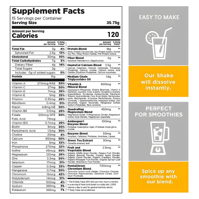 [Australia] - HARMONIFY Meal Replacement Shake for Women with Vanilla Flavor, 15g Plant Based High Protein Powder, Kosher, Keto Friendly, Non-GMO, 16,9 Oz 1.06 Pound (Pack of 1) 