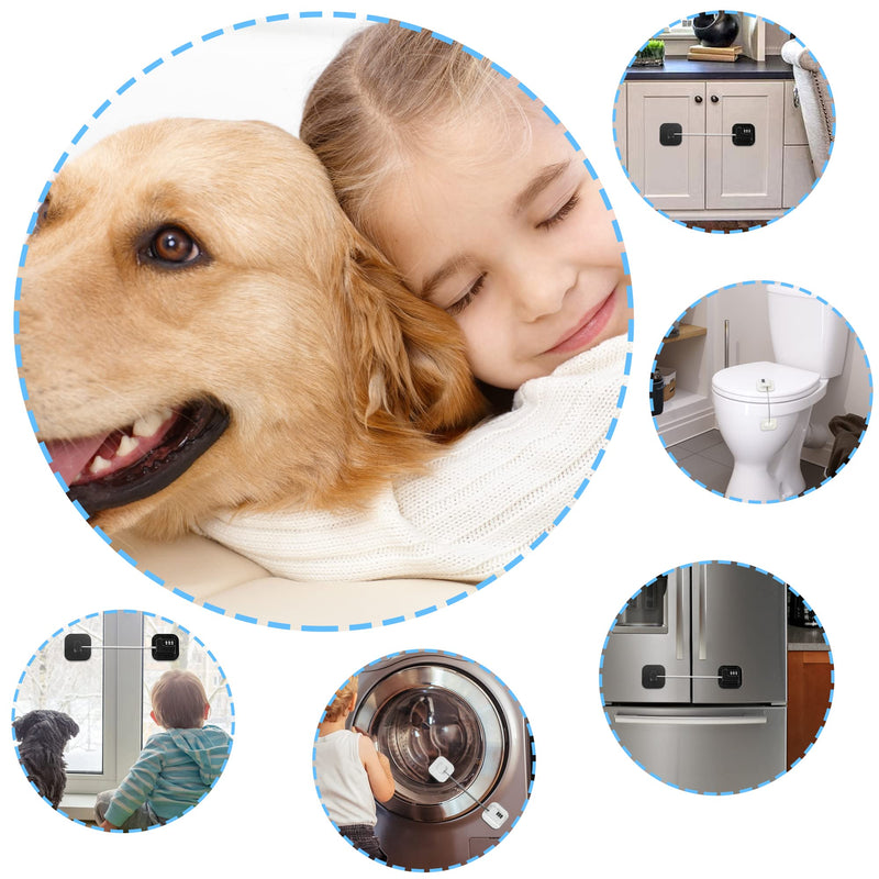 [Australia] - Refrigerator Lock Fridge Locks for Kids Keyless Child Safety Cabinet Locks for Cabinets Closets Drawers Window Electrical Appliances White 1 Pack 