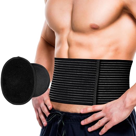 Umbilical Hernia Belt for Men and Women,Abdominal Support Binder with Compression Pad, Belly Button Umbilical Hernia Belts for Men(XXL) XX-Large