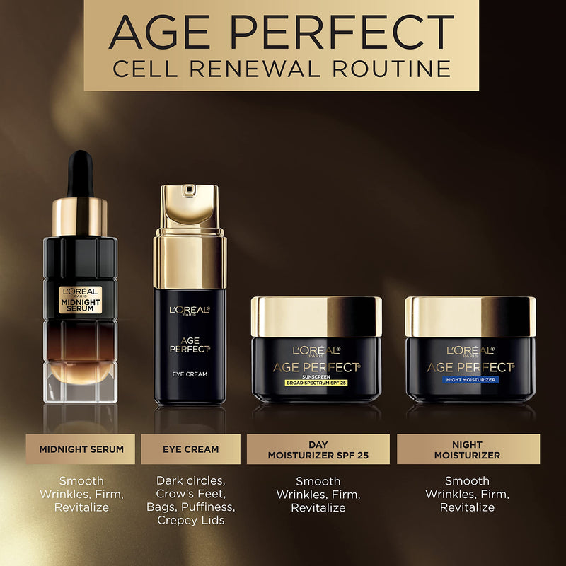 LOreal Paris Age Perfect Cell Renewal Anti-Aging Day Moisturizer with Broad Spectrum SPF 25 Sunscreen,Antioxidants,and Vitamin E 1.7oz,(Pack of 2) 1.7 Ounce (Pack of 2)