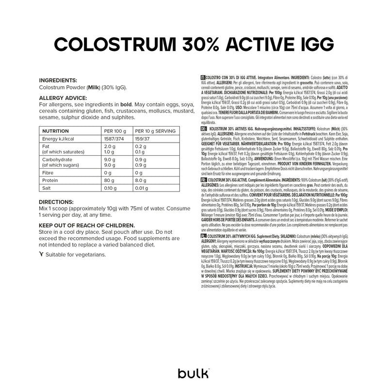 Bulk Colostrum 30% Active IGGm, 100 g, Packaging May Vary 100 g (Pack of 1)