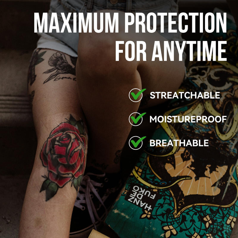 [Australia] - Tattoo Aftercare Bandage 6 Inch x 2 Yards, Second Skin Tattoo Cover, Waterproof, Transparent, Latex-Free Film for Fresh Tattoo Care, Protective Tape for Skin Recovery 