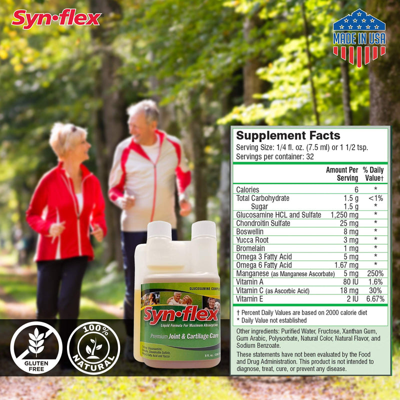 [Australia] - Liquid Glucosamine Original Formula - Chondroitin, Vitamins, Minerals - Drink Supplement for Men & Women, Helps Support Joint & Cartilage Health - Berry Flavor, 32 Day Supply 