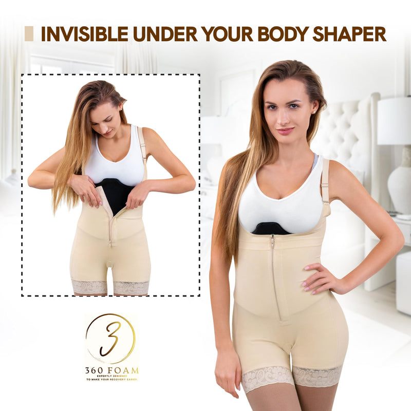 Post Surgery 360 Lipo Foam Wrap Around | Tummy Tuck Binder Post Surgery | Soft & Breathable Material, 360 Wrap around Liposuction | BBL Post Surgery Supplies (X-Large) X-Large