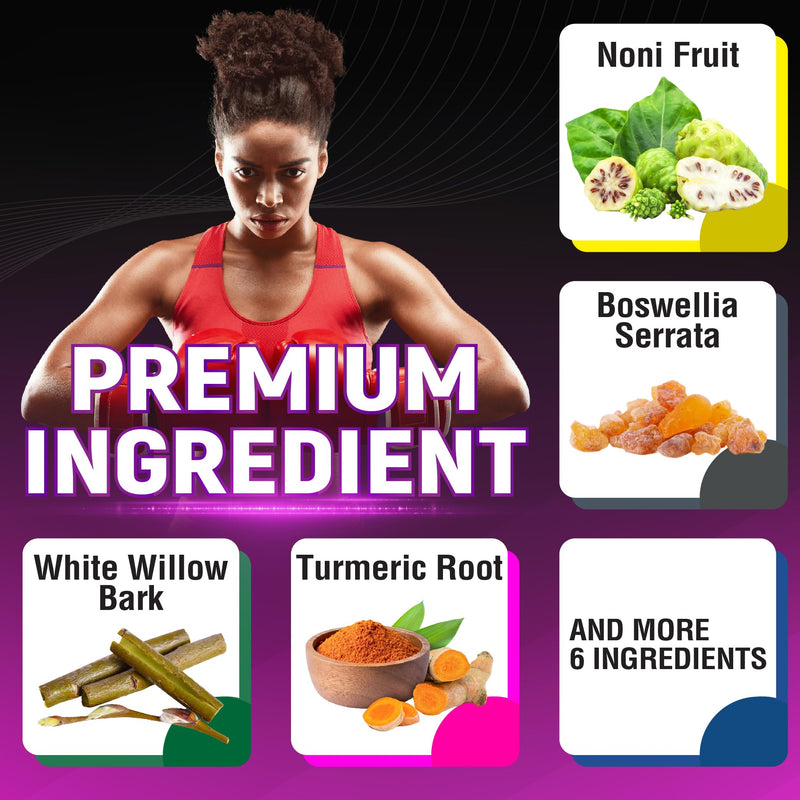 [Australia] - Noni Capsules with Boswellia, White Willow Bark, Turmeric, Ginger Root and More - 90 Capsules for 3 Months Supply 