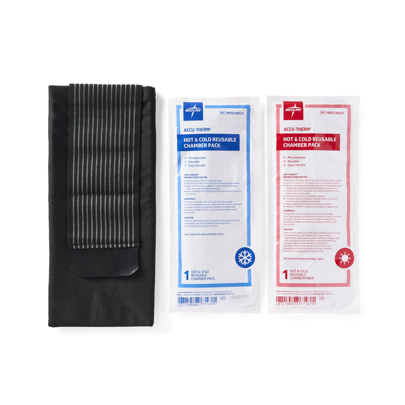 Medline Accu-Therm Gel Wrap Ankle Set, 1 Wrap, 2 Gel Wrap Packs for Ankle