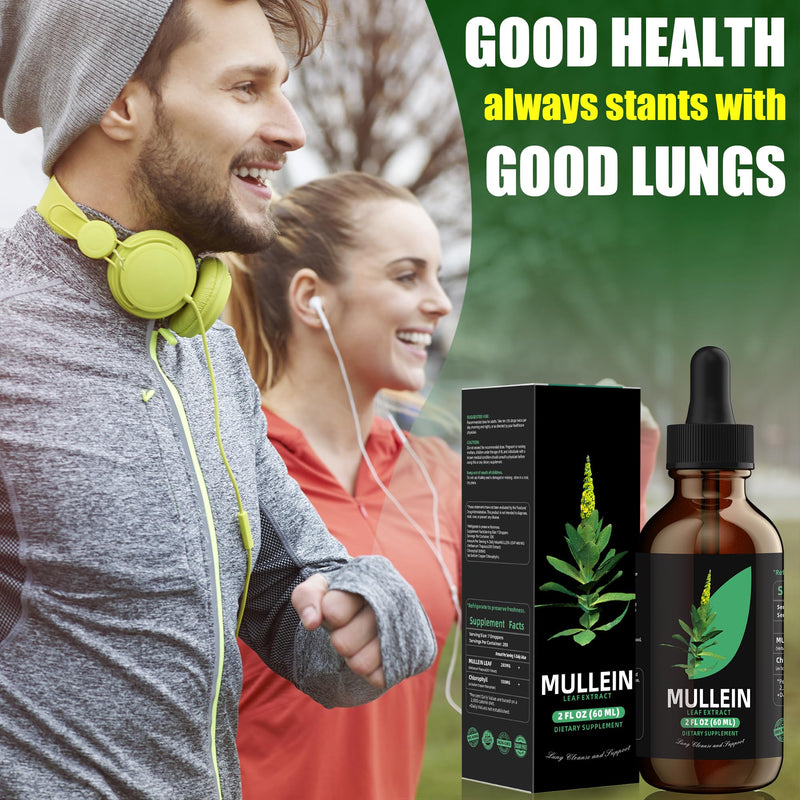 [Australia] - BetterLungs Mullein Leaf Extract - Support Lung Cleanse & Respiratory Function for Healthy Breathing - Natural Supplement, Tincture Drops | Non-GMO, Vegetarian | 1 Month Supply sweet 