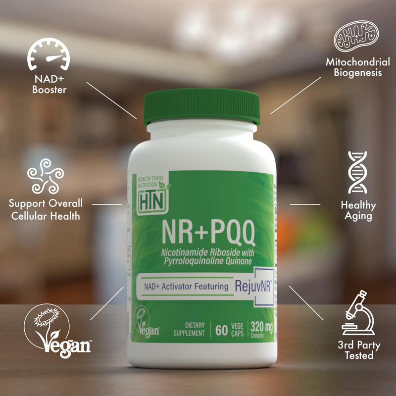NR with PQQ | 300mg Nicotinamide Riboside + 20mg PQQ | Mitochondria Maximizer | Non-GMO | Pack of 60