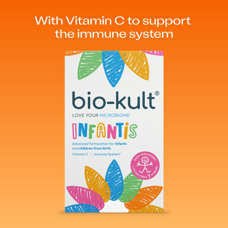 Bio-Kult Infantis Gut Health Probiotics for Kids and Babies| 7 Strains + FOS, VIT C | Immune Support | 30 Sachets