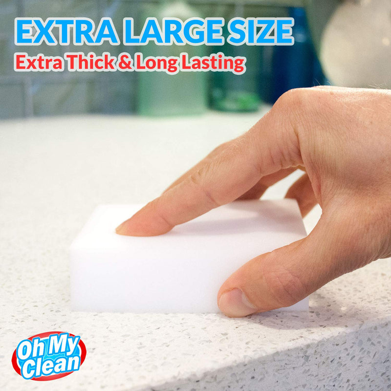 [Australia] - (20 Pack) Extra Large Eraser Sponge - Extra Thick, Long Lasting, Premium Melamine Sponges in Bulk - Multi Surface Power Scrubber Foam Cleaning Pads - Bathtub, Floor, Baseboard, Bathroom, Wall Cleaner 20 