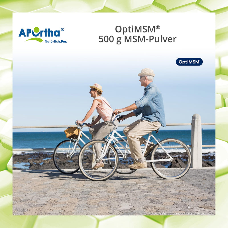 [Australia] - APOrtha® OptiMSM® MSM powder, 500g vegan powder, 99.9% pure methylsulfonylmethane without any additives, 1,000 mg OptiMSM® MSM per serving, vegan, gluten-free, lactose-free, allergen-free 