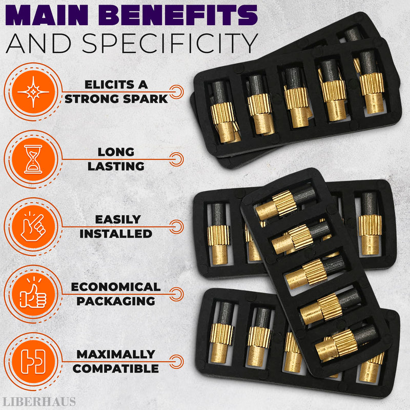 [Australia] - 25Pcs Flint Strikers Fire Starter Survival Tool - Single Flint Lighter Flint Refills Small Torch Replacement Flints for Lighters Flint Spark Igniter - Sparker Flints for Clipper Lighters Fire Striker 