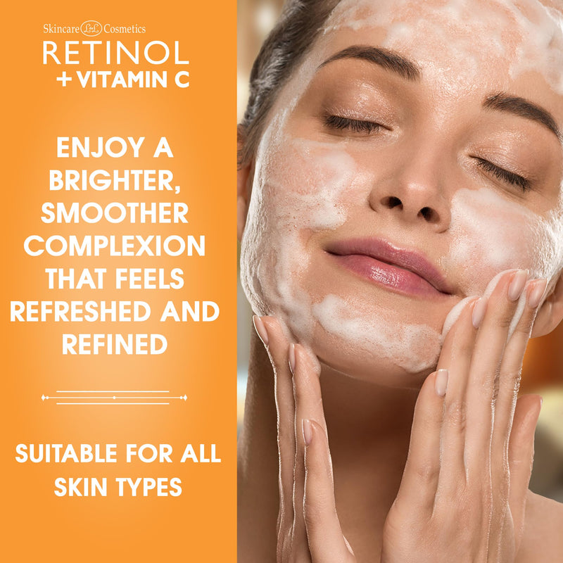 LIVAURA Retinol + Vitamin C Cleanser Face Wash, Brightens and Reduces Signs of Aging, Fine Lines and Uneven Texture, 4 Oz