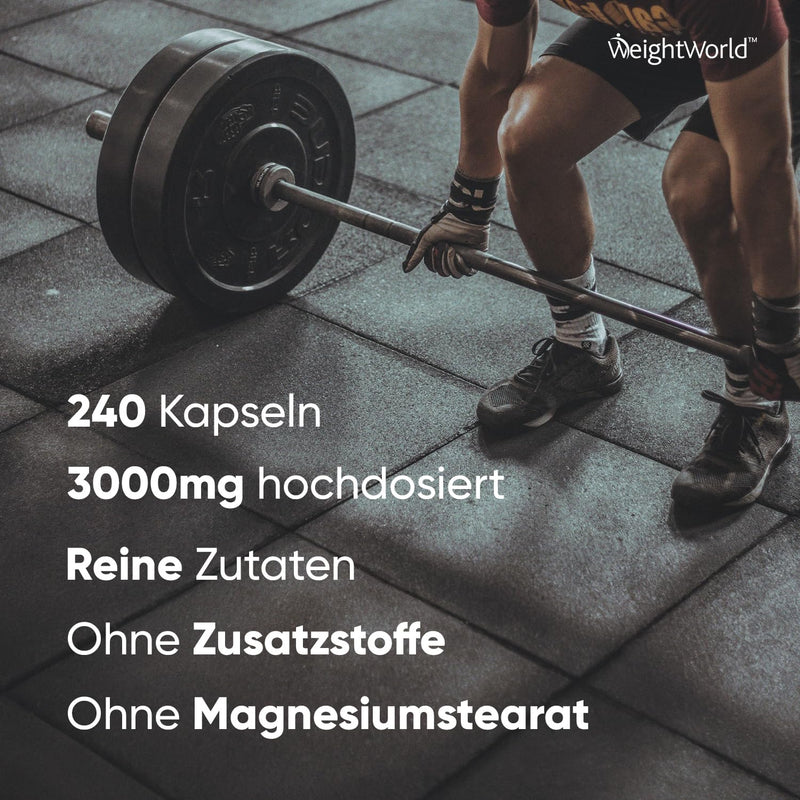 [Australia] - L-Citrulline 3000mg - Ideal for athletes, fitness, pre & post workout - 240 vegan capsules - alternative to creatine, L-arginine & L-taurine capsules & powder - amino acid from WeightWorld 