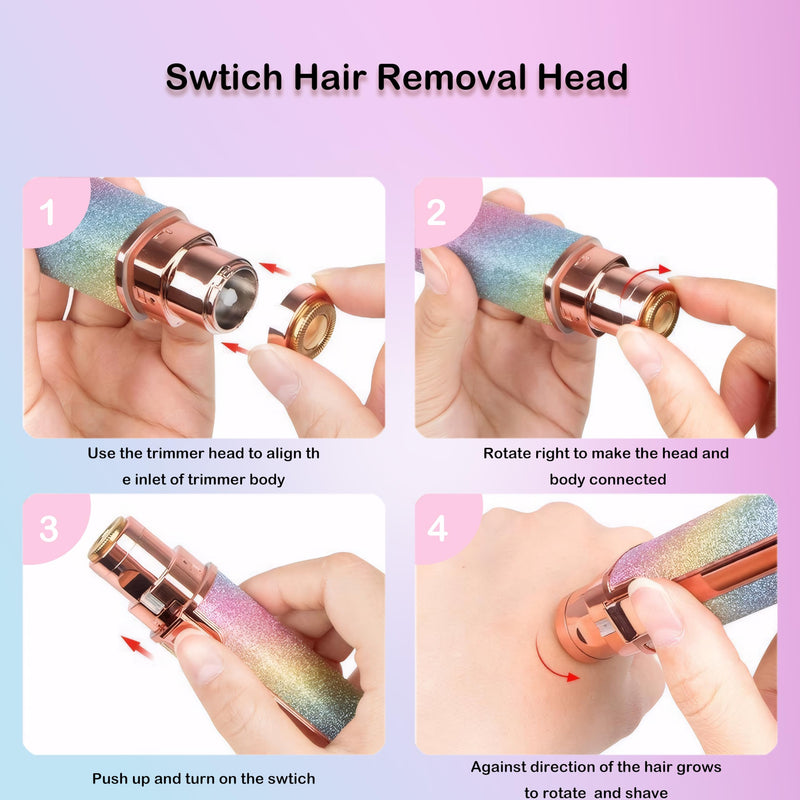 [Australia] - Electric Eyebrow Razor, Nose Trimmer, Nasal Hair Remover, Epilator Eyebrows Lip Fuzz, Remover Shavers Clippers Epilators Hair Removal for Women Sensitive Beauty Accessories Tools 