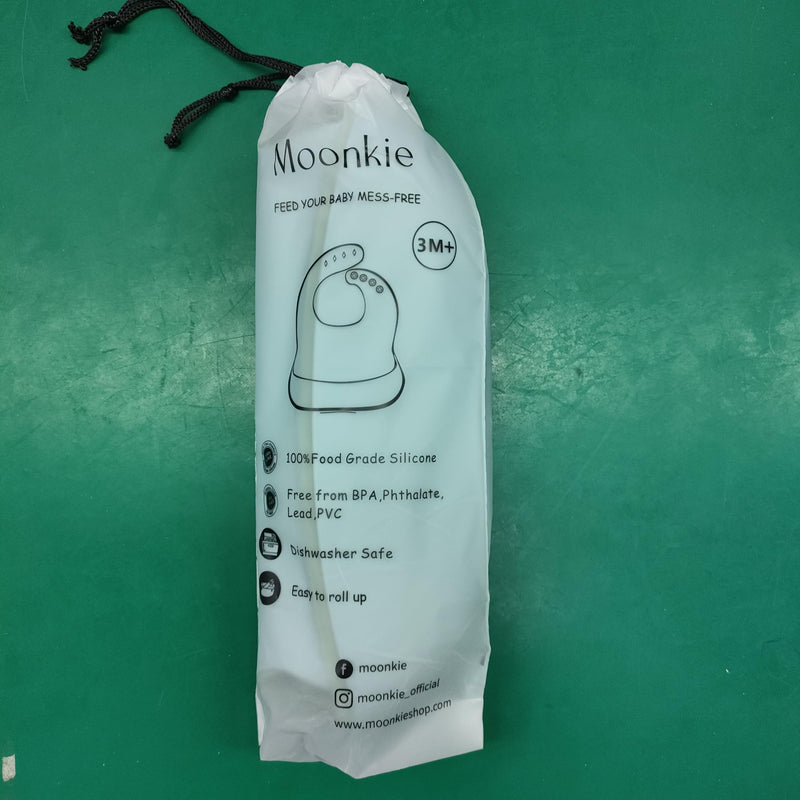 [Australia] - Moonkie Silicone Baby Bibs Set Of 2 | BPA Free Waterproof | Soft Durable Adjustable Silicone Bibs for Babies & Toddlers(Ether/Sage) A-ether/Sage 