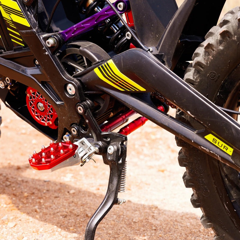 Foot Pegs Support Brace for Sur Ron 6061 Aluminum for Sur Ron Surron Light Bee X/S Segway X260 X160 Electric Bike Dirt Bike, Red