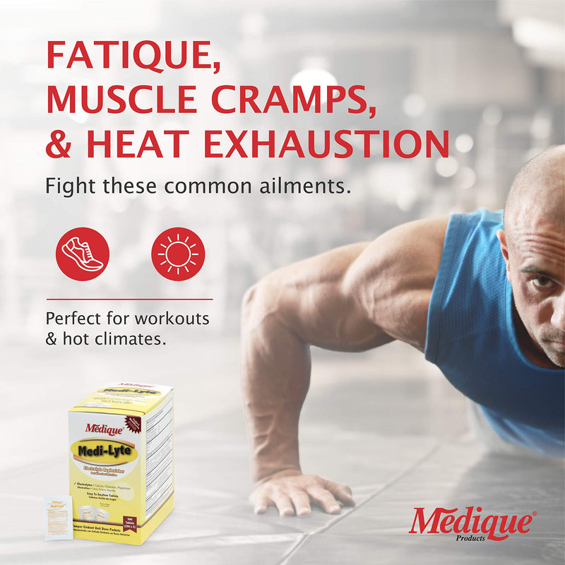 [Australia] - Medique Medi-Lyte Electrolyte Replenisher, Fast Relief from Heat, Stress, Fatigue, and Muscle Cramping, Easy to Swallow Tablets, 500 Tablets (250 x 2) 500 Count (Pack of 1) 