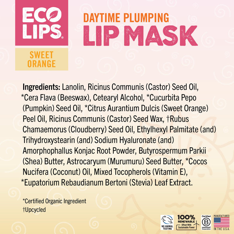[Australia] - Eco Lips Daily Plumping Lip Mask with Hyaluronic Acid + Organic Vanilla Bean Sugar Lip Scrub 2-pack by Eco Lips 100% Natural. Made in USA Vanilla Bean Lip Scrub & Daytime Lip Mask 