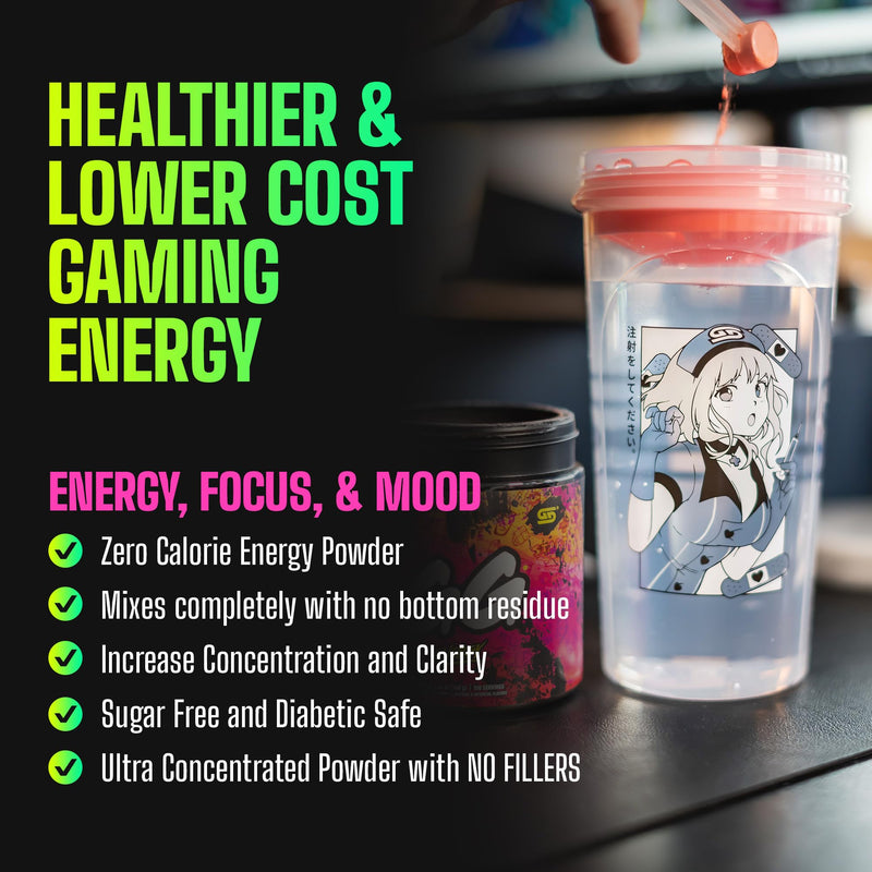 [Australia] - Gamer Supps, GG Energy Lemonade (100 Servings) - Keto Friendly Gaming Energy and Nootropic Blend, Sugar Free + Organic Caffeine + Vitamins + Immune Support, Powder Energy Drink 