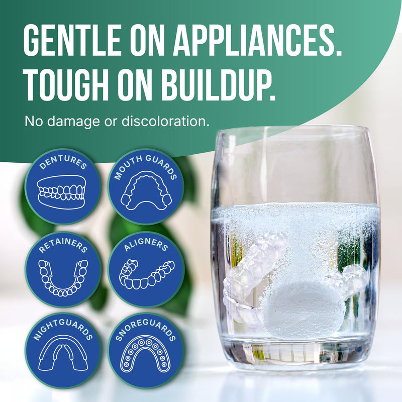 [Australia] - Retainer Cleaner Tablets, Invisalign Cleaner, Retainer Cleanser and Defogger, Denture Cleaning Tablets, Deep Clean Invisalign, Retainers, Dentures, Aligners, Night Guard, 5 Month Supply Pack of 1 