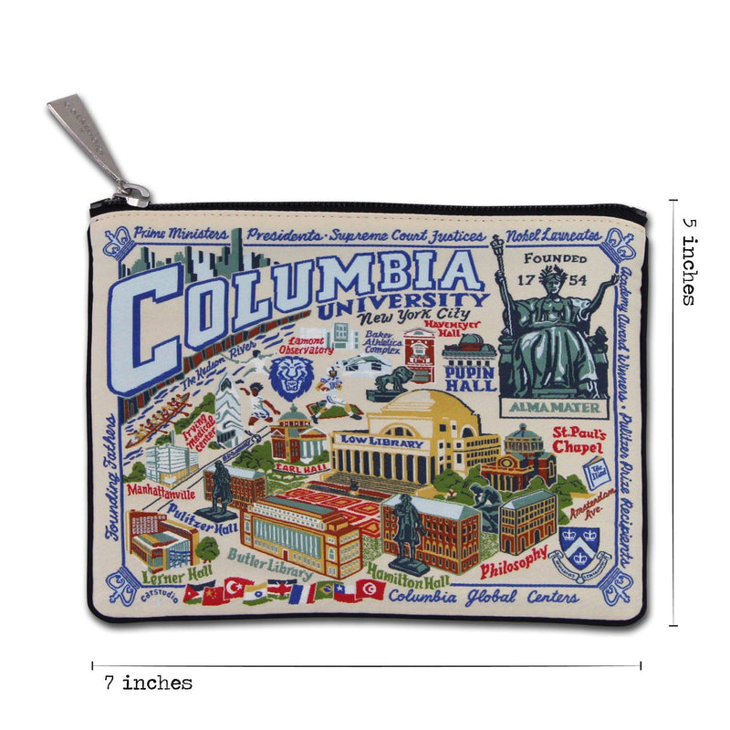 Columbia University Zipper Pouch Purse, Travel Makeup Bag | Zipper Bag - Holds Phone, Makeup, Wallet, Glasses, & Travel Essentials - Alumni, Acceptance & Graduation Gift Columbia University